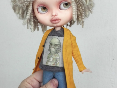 LILJA Albino Black girl Icy Doll Blythe custom doll ooak by Antique Shop Dolls
